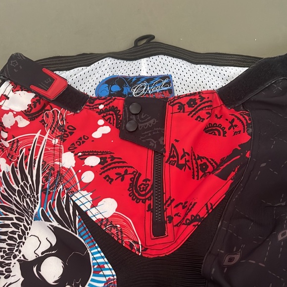 O.NEAL MAYHEM  MX MOTOCROSS Skull & wings printed RIDING  MOTO Pants size 30” - Picture 6 of 16